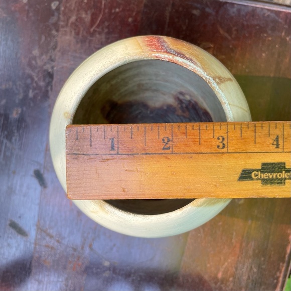 Artisan Pottery Round Squat Vase - Picture 9 of 10